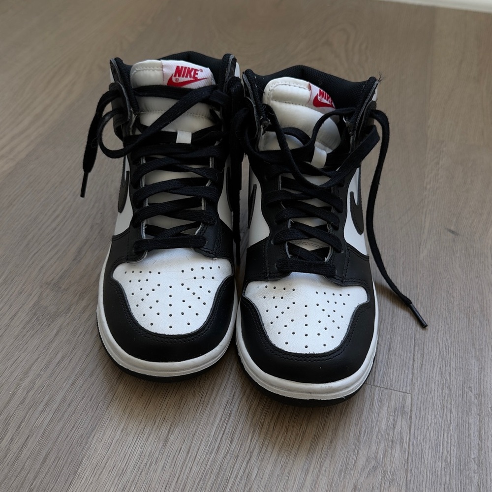 Nike Black and White Sneakers with Red Accents